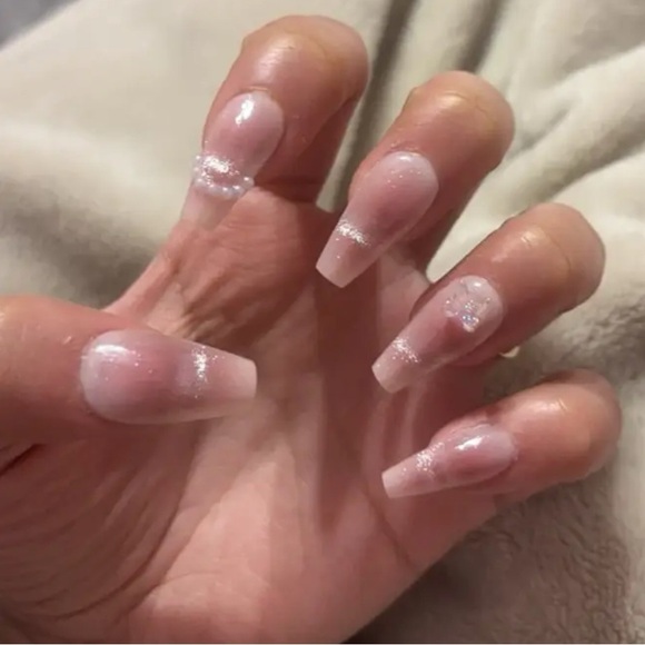 Elegant Pink Cat Eye 3D Butterfly Press On Nails Reusable Medium 10 pc Set NWT - Picture 4 of 9